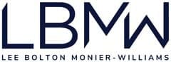 Lee Bolton Monier-Williams logo featuring the initials ‘LBMW’ in bold navy lettering, with the full firm name below in smaller text