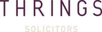 Thrings LLP logo with the firm's name "THRINGS" in purple text, and "SOLICITORS" in a lighter color beneath it