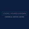 Cooke, Young & Keidan logo, featuring the law firm’s name and 'Commercial Dispute Lawyers' in white text on a dark blue background.