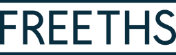 The image displays the logo of Freeths, a law firm. The logo features the firm's name in a simple and clean typeface, emphasizing professionalism and clarity in the legal services provided.