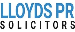 Lloyds PR Solicitors logo featuring the firm name in blue text for ‘Lloyds PR’ and black text for ‘SOLICITORS
