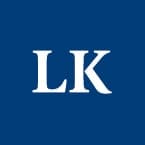 LK Law LLP logo featuring the initials ‘LK’ in white on a dark blue square background