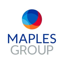The image features the logo of Maples Group, a prominent professional services provider. The logo incorporates a colorful circular design, symbolizing dynamic energy and global presence, with "Maples" in a bold typeface, and "GROUP" in a lighter font to indicate a unified entity.