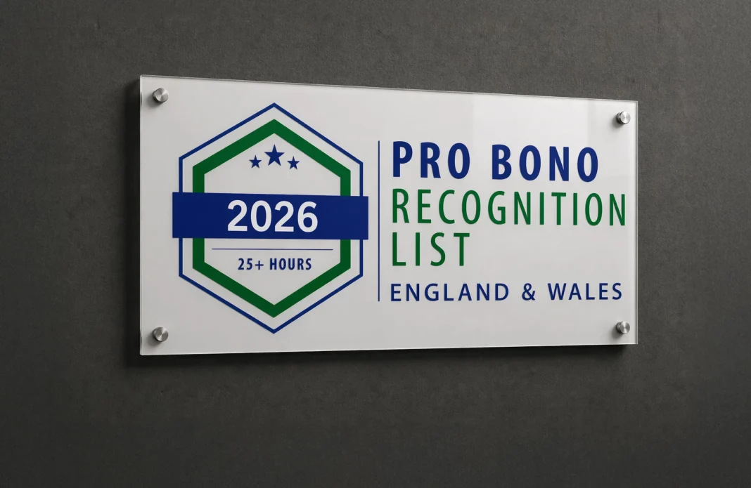 Over 5,500 lawyers honoured in 2026 Pro Bono Recognition List