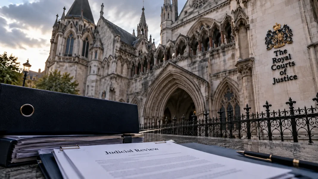 Royal Courts of Justice representing High Court scrutiny of a CPS prosecution decision.